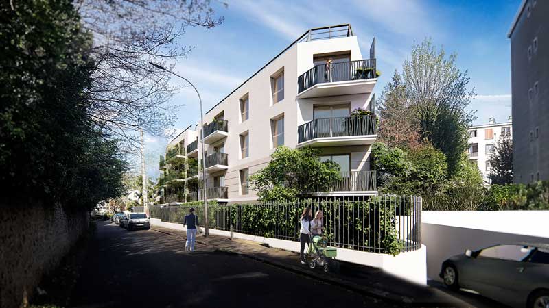 insertion paysagere pour un projet immobilier collectif en région parisienne